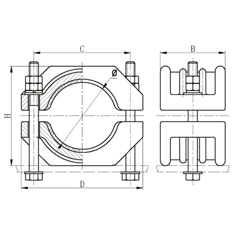 Серия зажимов для крепления высоковольтных кабелей JGW